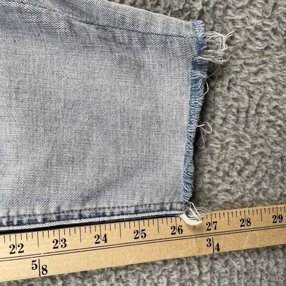 Pistola Jeans Womens 27 Arielle Skinny Scissor Cut Raw Hem Light Wash Denim - Picture 6 of 9